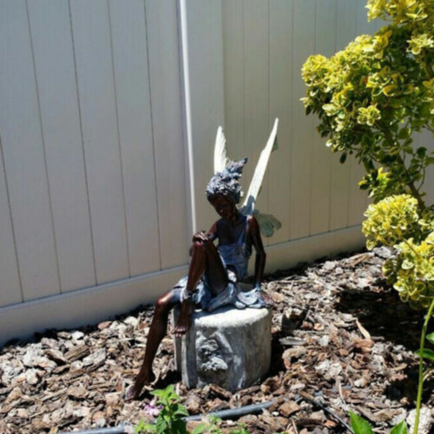 Outdoor Resin Fairy Statue Sitting Fairy Garden Ornament Sculpture Decor