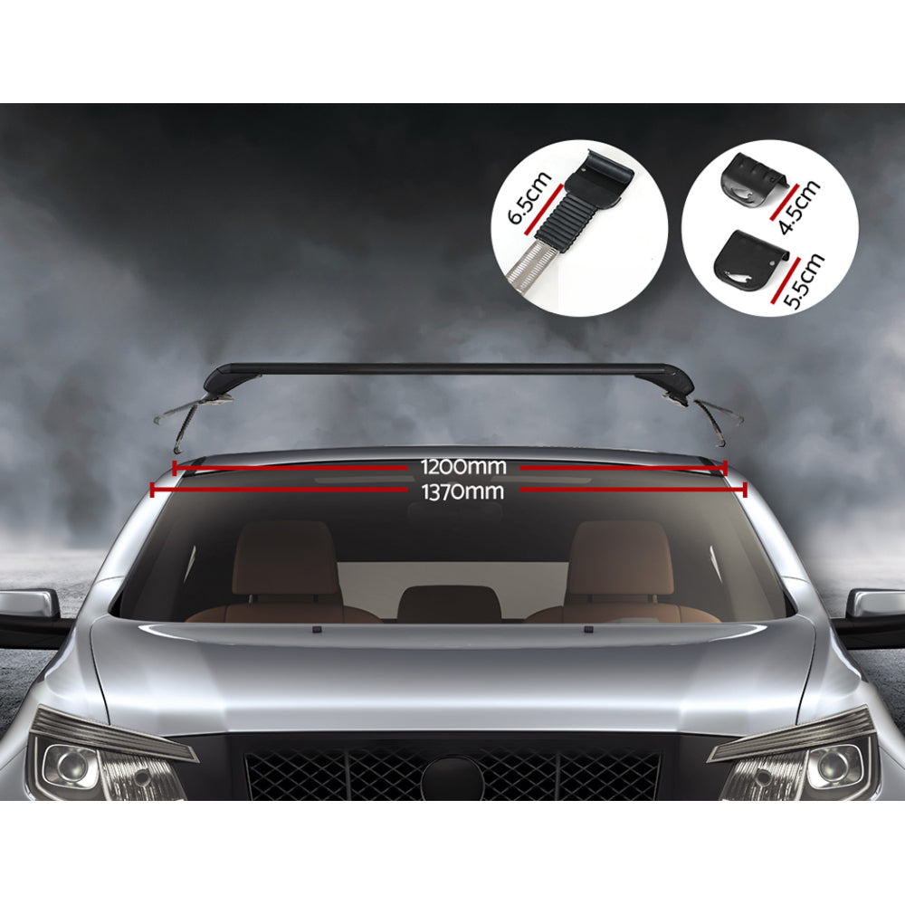 Universal Car Roof Rack Cross Bars Aluminium Carrier Silver - Up to 75kg