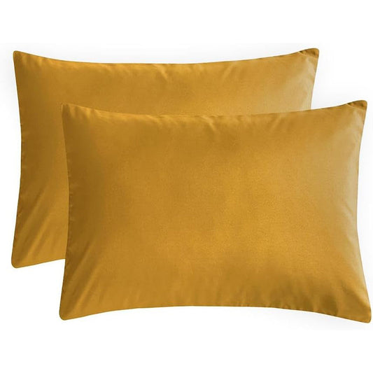 1000TC Ultra Soft Microfibre Pair of Pillowcases - Turmeric Yellow