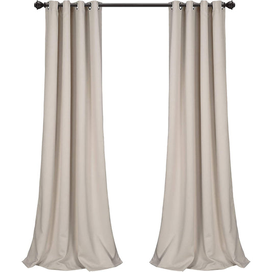 Insulated Grommet Blackout Curtain Panels Set 52x84 Inch - Wheat
