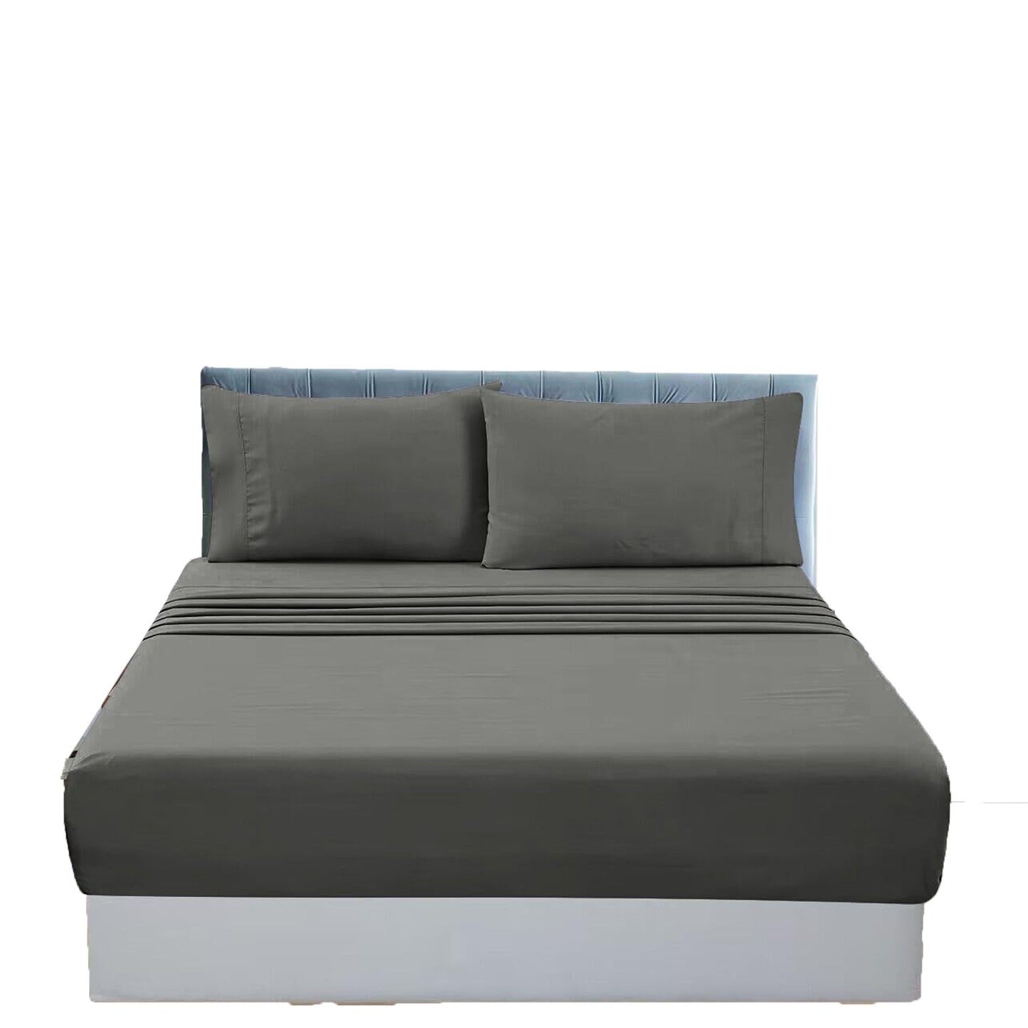 1000TC Luxurious Soft Microfibre Bed Sheet Set - Grey