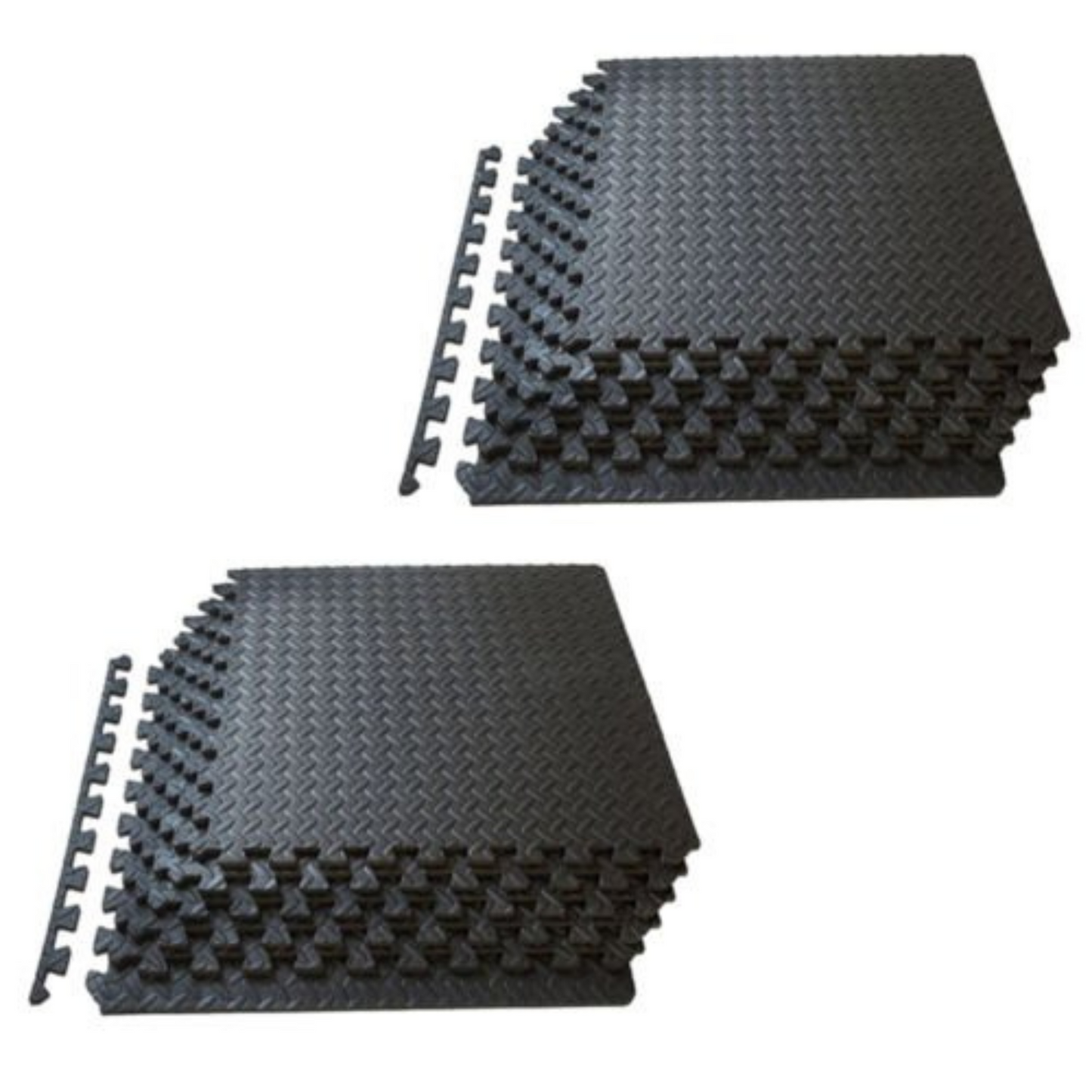 12 to 24x EVA Black Foam Mat Interlocking Heavy Duty Gym Flooring