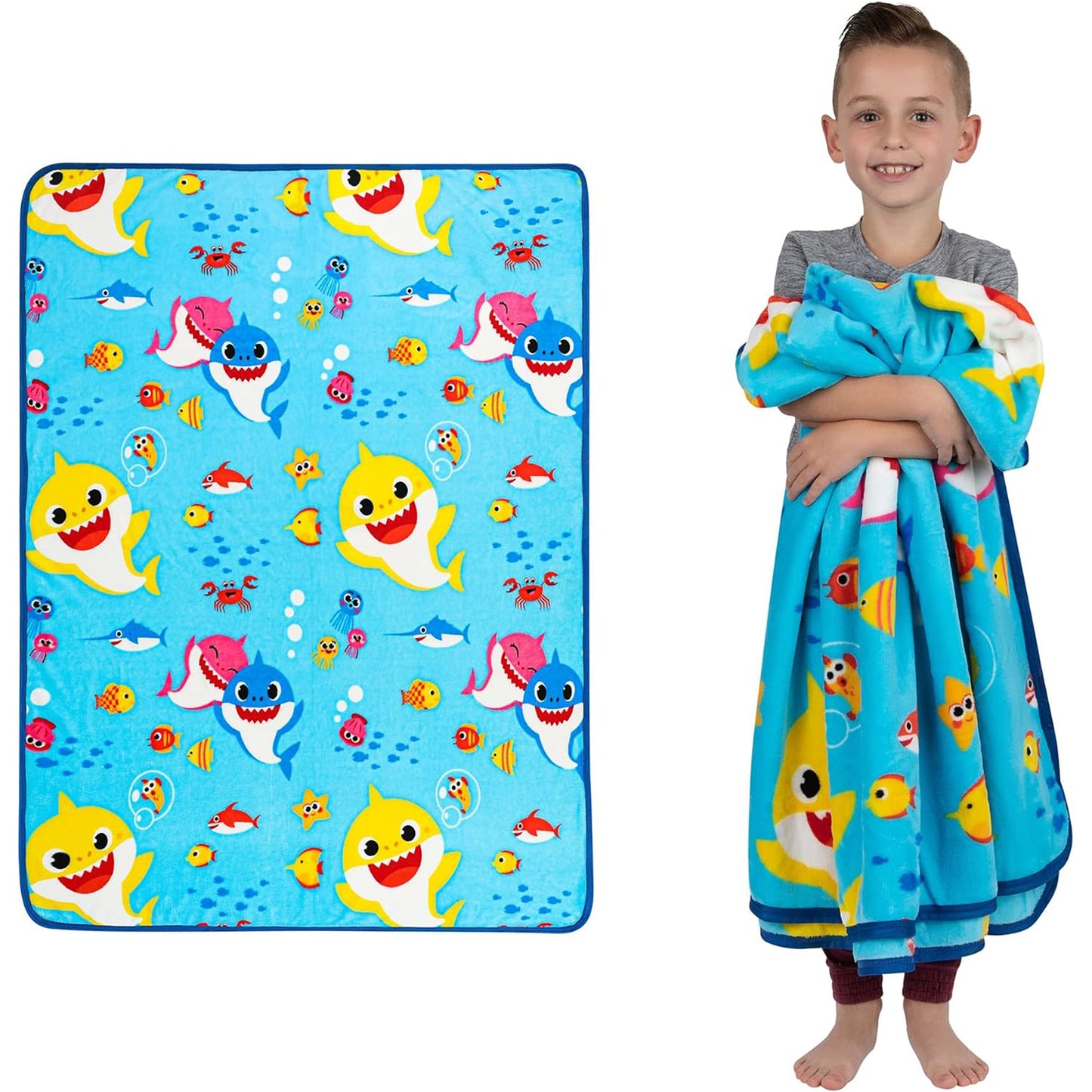 Bedding Super Soft Plush Throw Blanket - Baby Shark