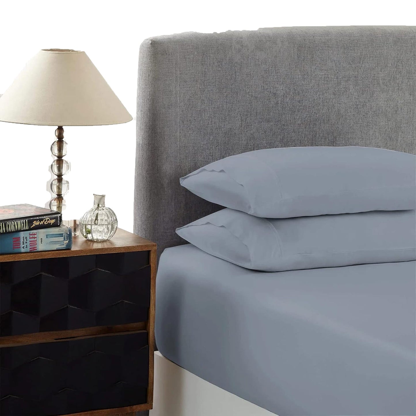 1500TC Cotton Blend Breathable Luxurious Ultra Soft Bed Sheet Set - Indigo