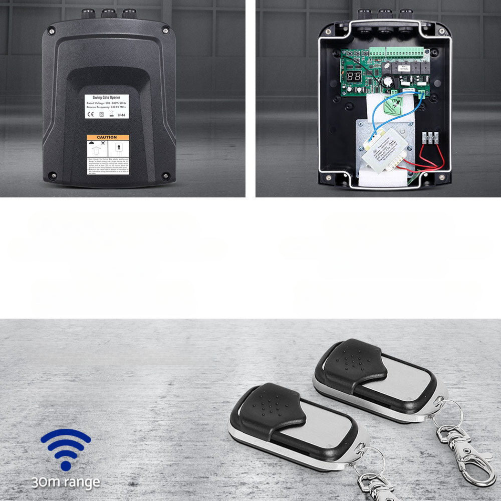 Swing Gate Opener Double Automatic Electric Kit Remote Control 1000KG