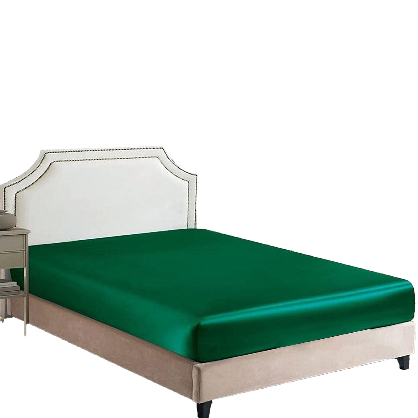 2000 TC Wrinkle and Fade Resistant Satin Fitted Bed Sheet - Green