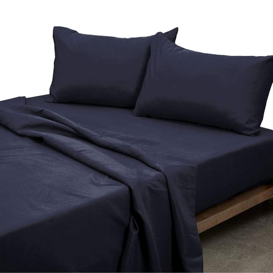 Soft and Lightweight Microfiber Magic Colour Collection Bed Sheet Set - Blue