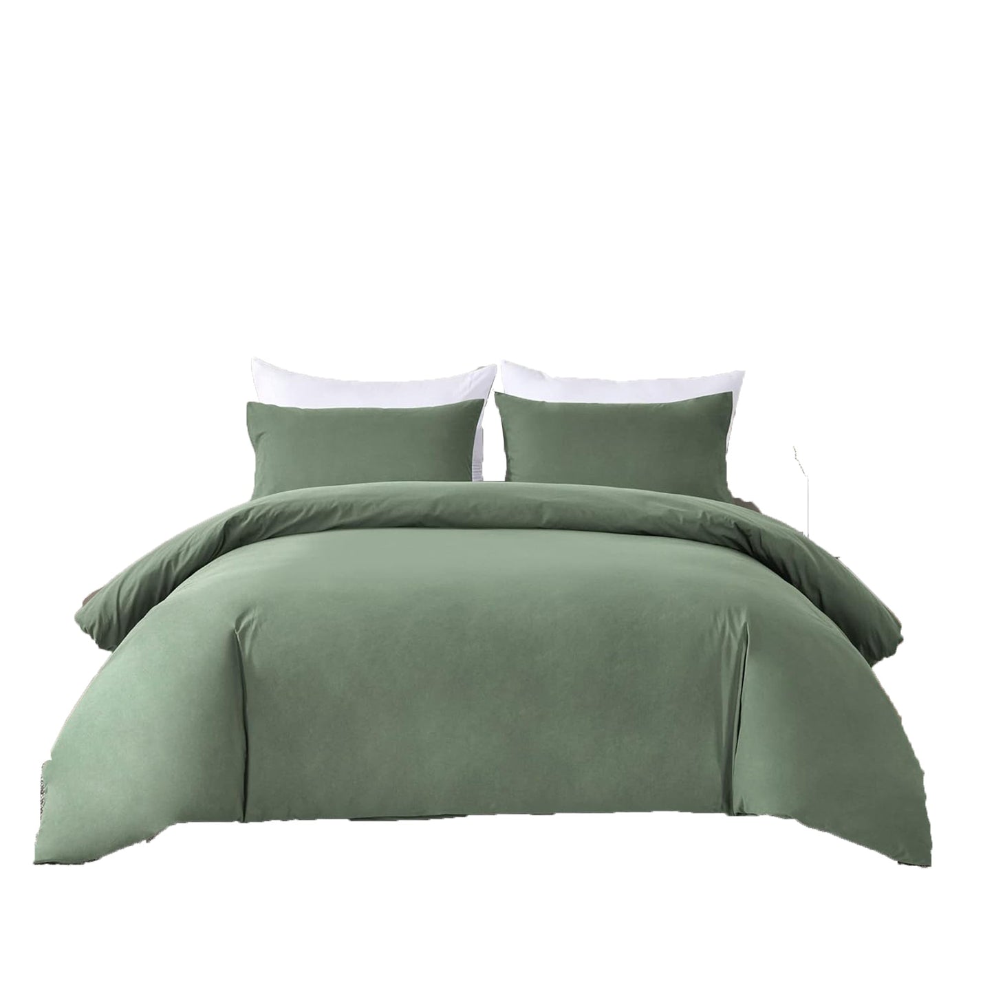Ultra Soft 100% Washed Cloth Cotton Quilt Cover Set - Green