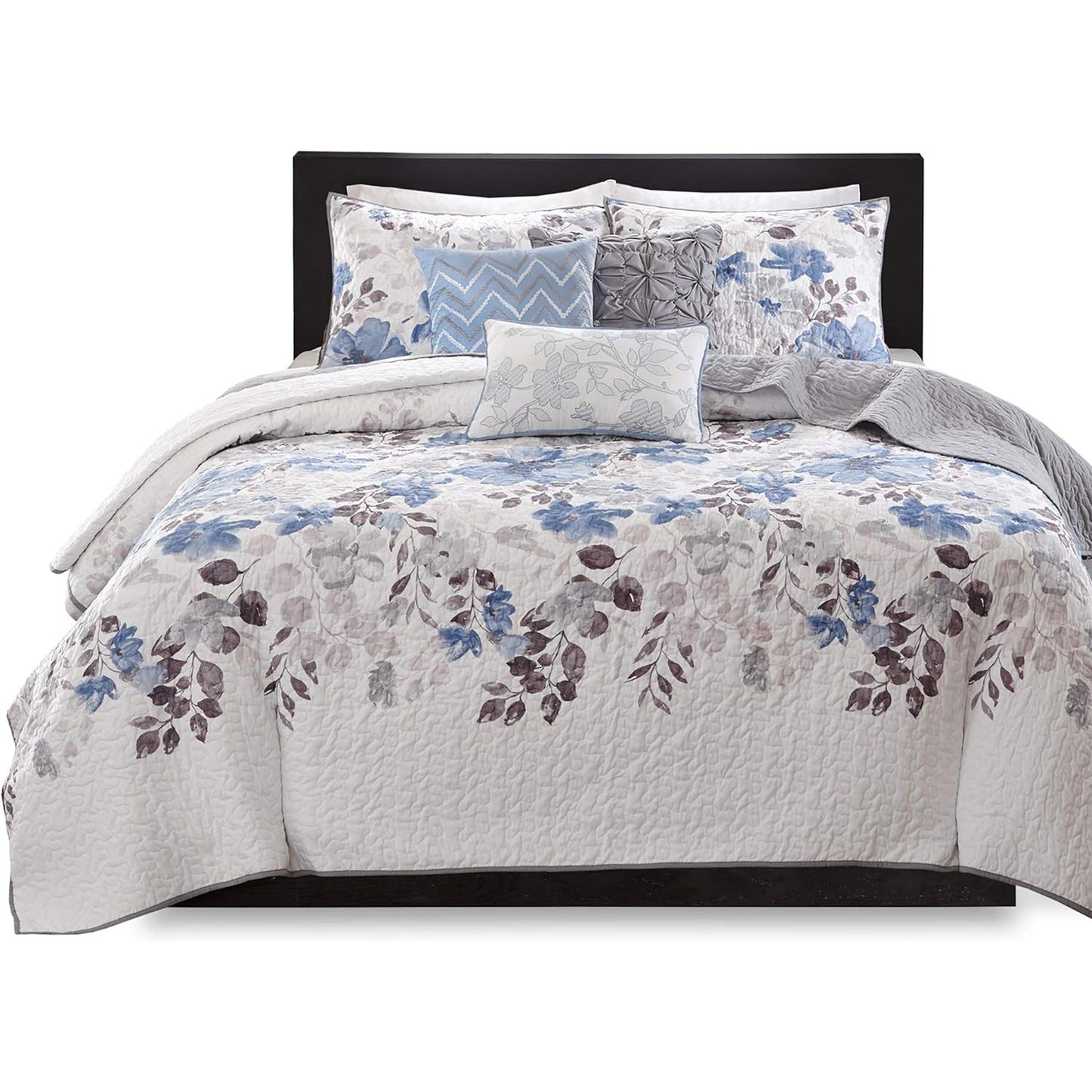 Lightweight Breathable Bedspread Coverlet Set - Blue