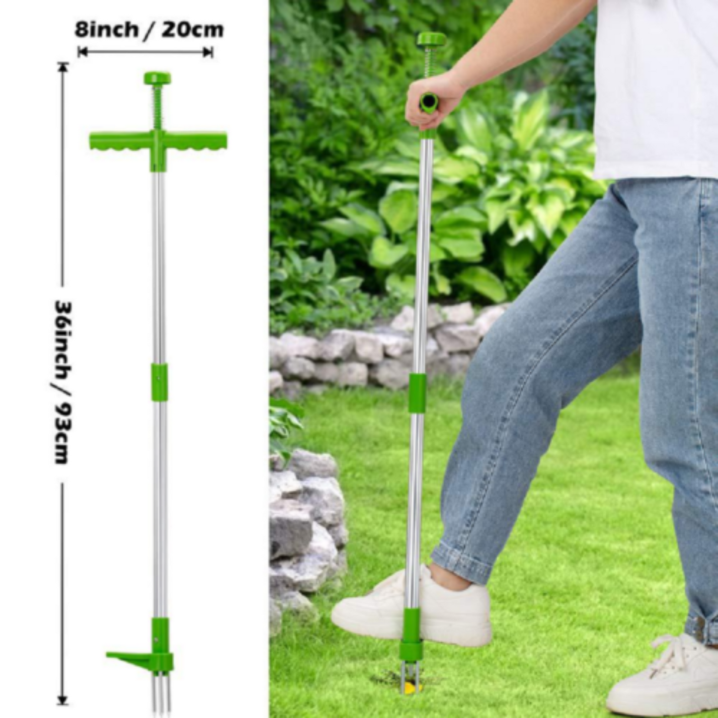 Garden Weed Puller Weeder Twister Lawn Root Killer Remover Tool