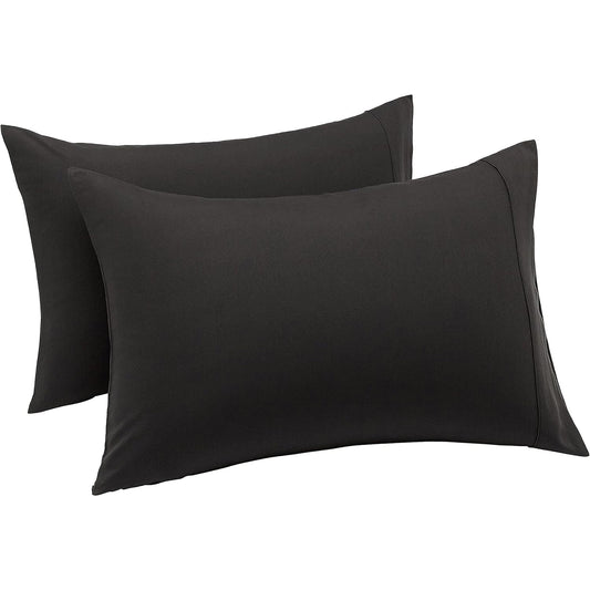 Lightweight Super Soft Easy Care Microfibre Pillowcase - Black