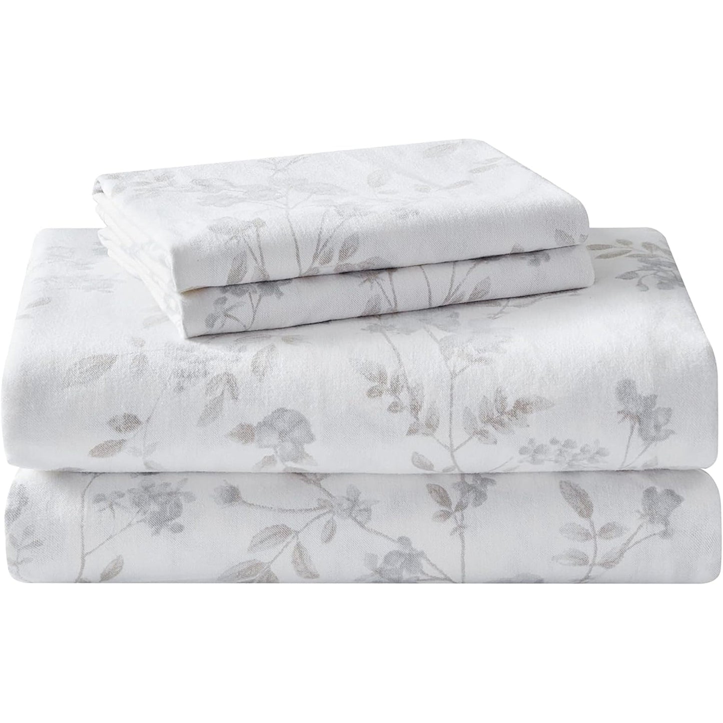 Soft Brushed Cotton Flannel Bedding Sheet Set - Fawna Grey