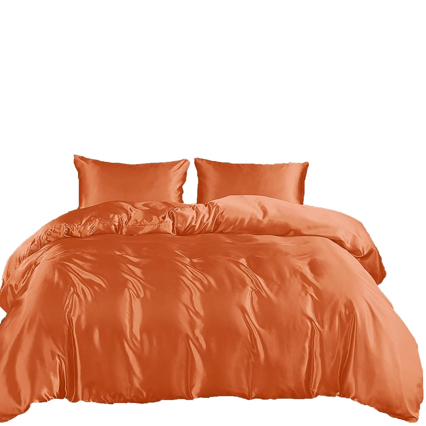 Soft Silky Smooth 100% Bamboo Cooling Breathable Quilt Cover Set - Orange