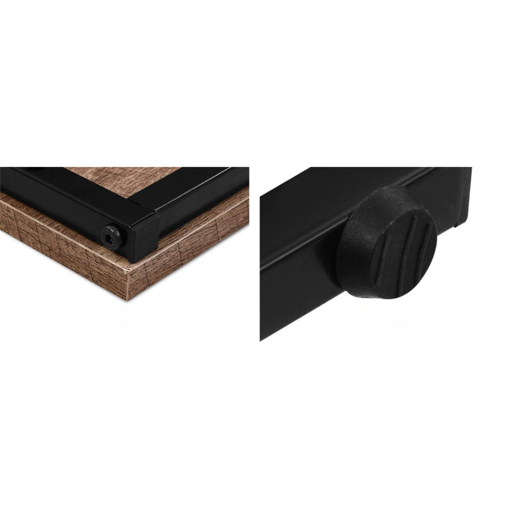 Coffee Table Nesting Side Tables Wooden Rustic Vintage Metal Frame