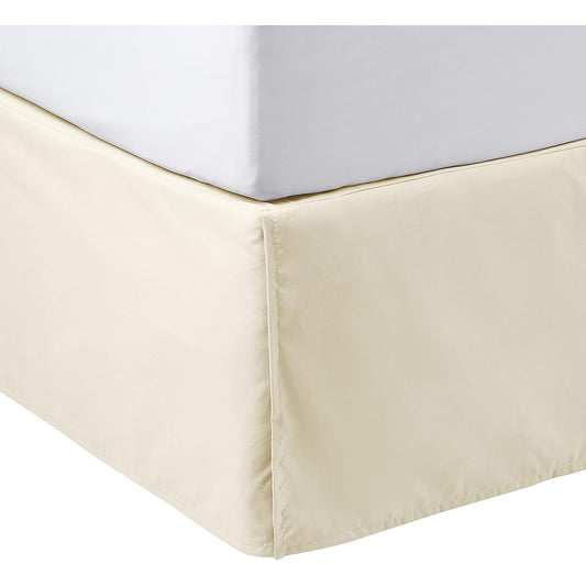 Polyester Lightweight Pleated Bed Skirt - Beige