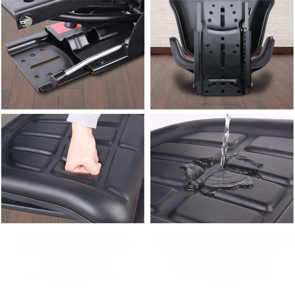 Truck Vehicle Car PU Leather Tractor Seat - Black