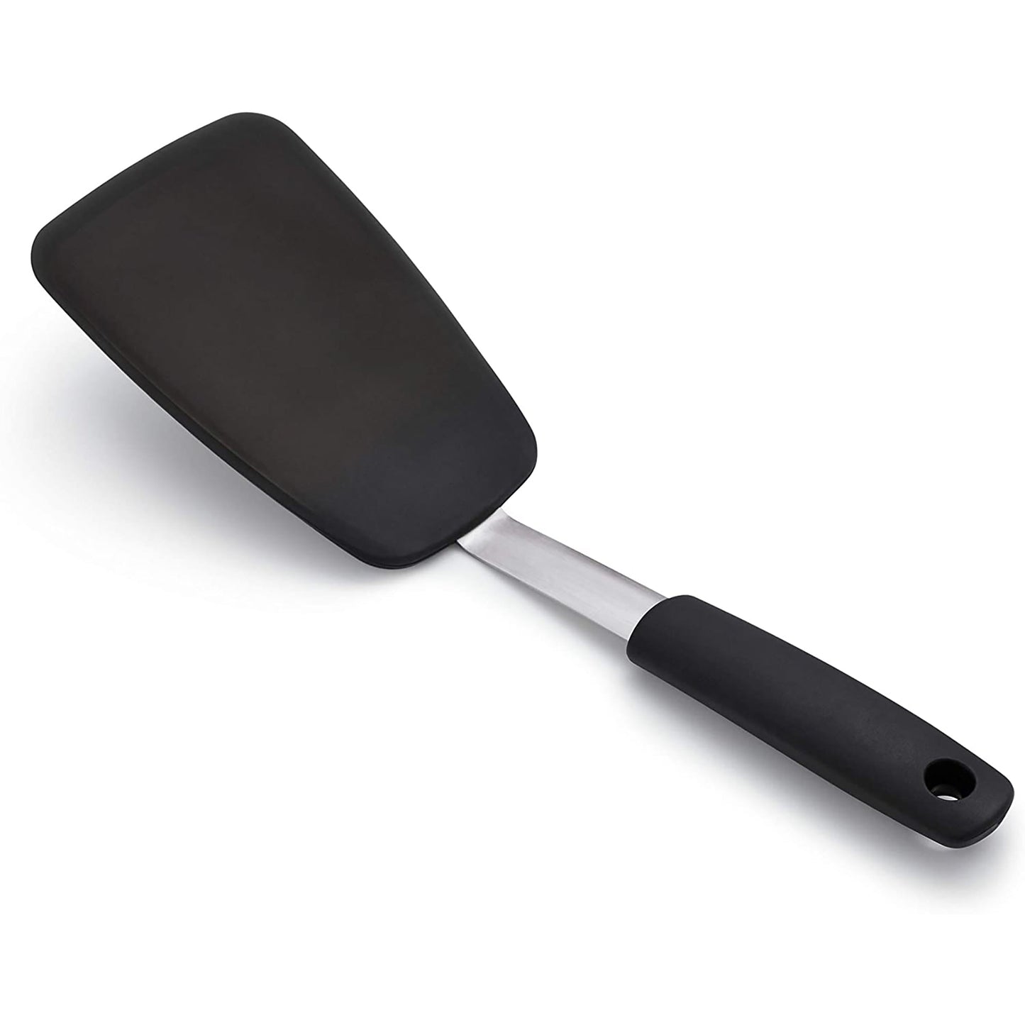 Large Silicone Cooking Spatula for Non-Stick Cookware - Black