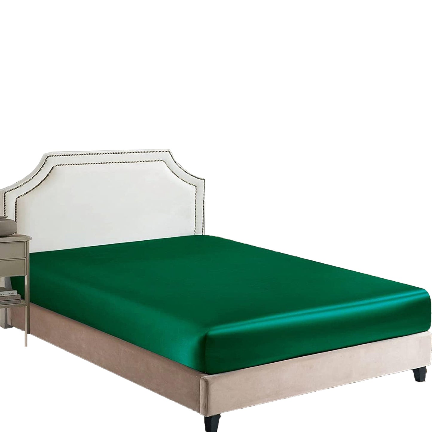 2000 TC Silk Satin Ultra Soft Deep Pocket Fitted Sheet - Green