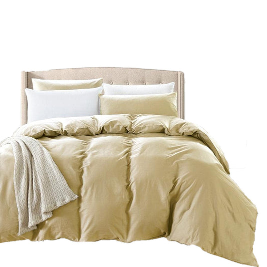 2000 TC Premium Ultra Soft Microfibre Quilt Cover Set - Cream