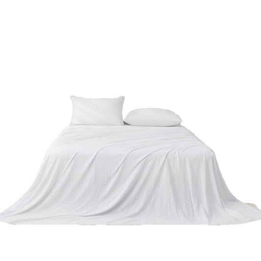Premium 1800TC Breathable Ultra-Soft Microfibre Single Bed Sheet Set - White