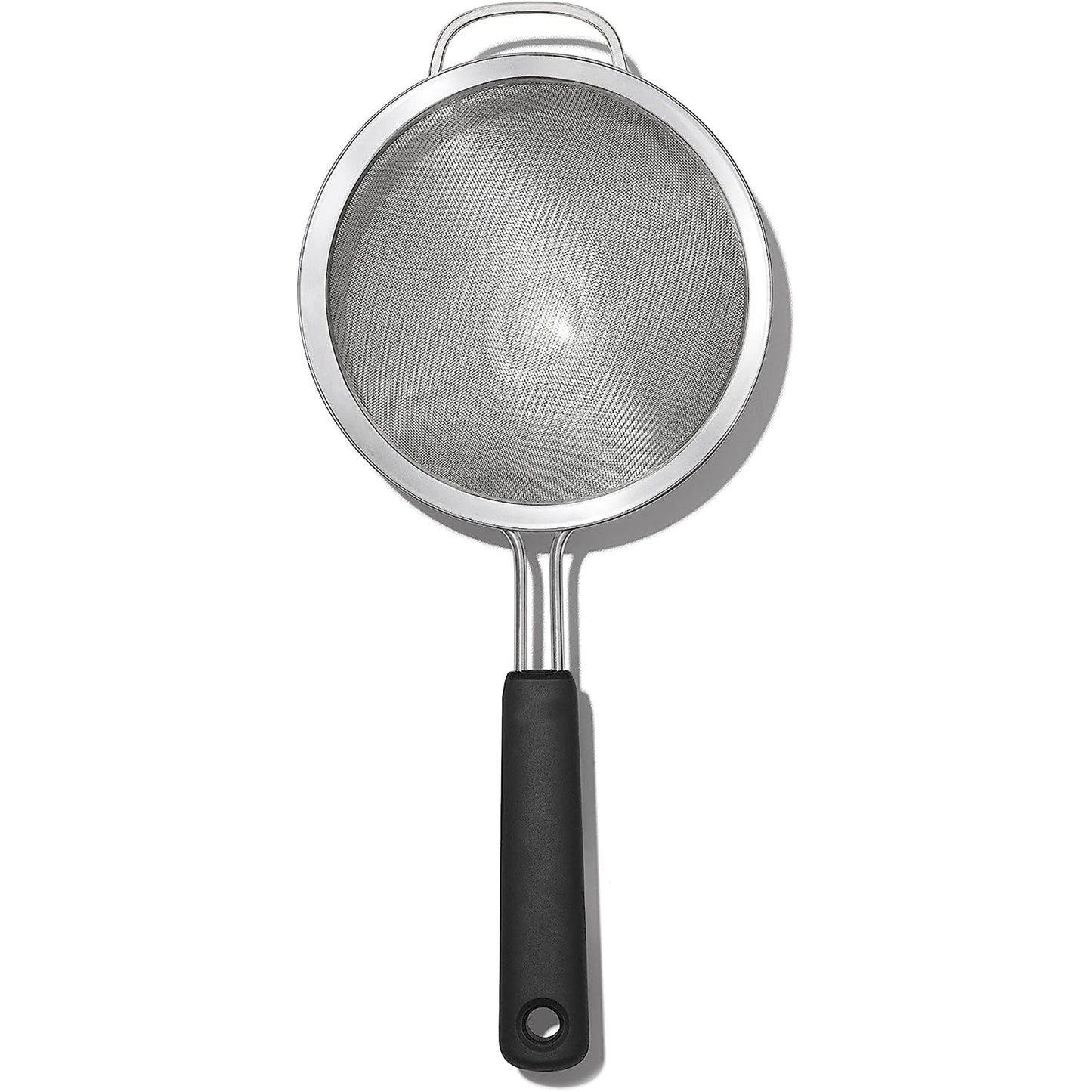 Sturdy Stainless Steel Mesh Strainer with Non Slip Handle - 6 Inch