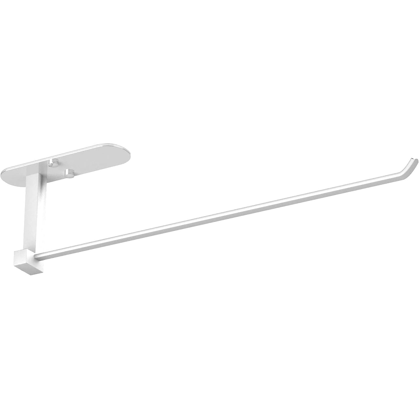Aluminum Paper Tower Holder Self Adhesive or Drilling 13.78 Inch - Pure Silver