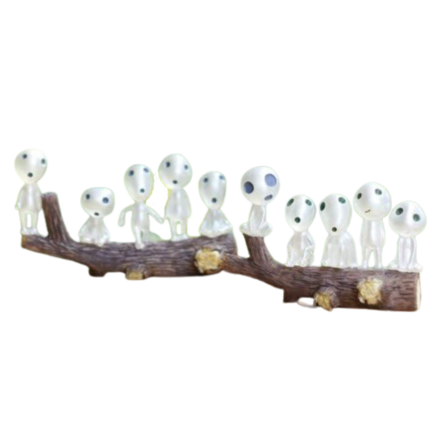 10pcs Resin Luminous Tree Elves Dolls Glow in The Dark Garden Home Ornaments