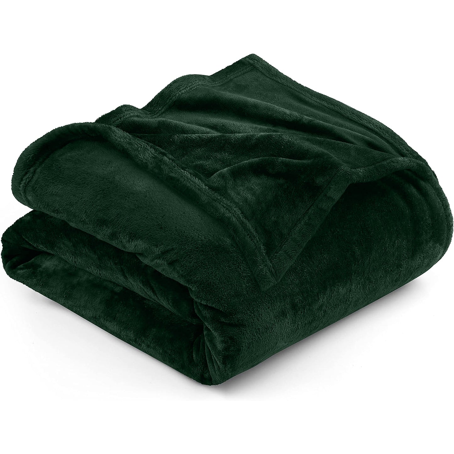 300GSM Microfibre Luxury Anti-Static Fuzzy Soft Fleece Blanket - Green