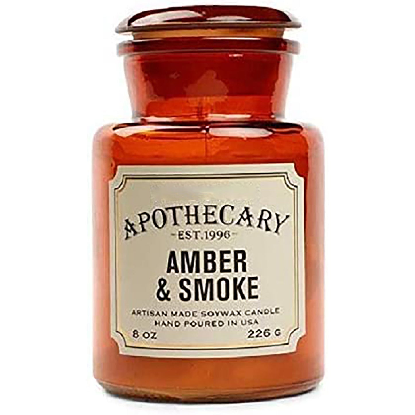 Travel Candle 8 Ounce Amber and Smoke