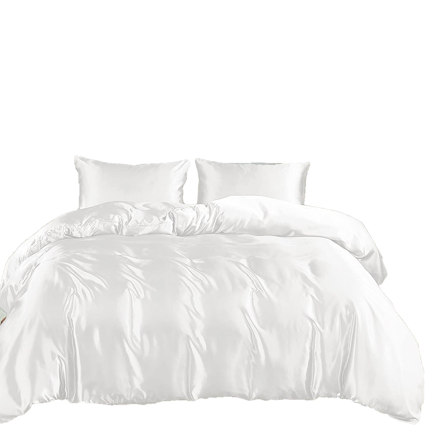 Soft Silky Smooth 100% Bamboo Cooling Breathable Quilt Cover Set - White