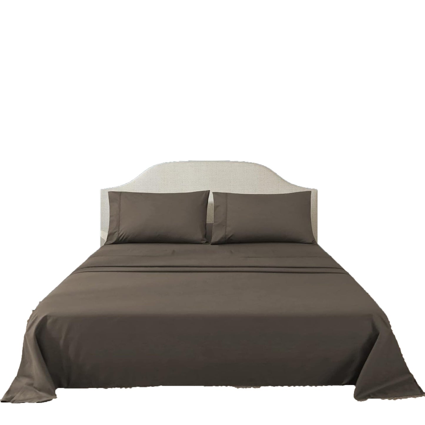 300 Thread Count Sheet Set 50% Cotton 50% Polyester Bed Sheet Set - Chocolate Brown