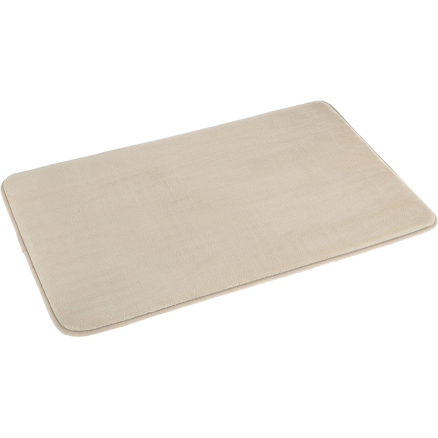 Non Slip Memory Foam Bath Mat  18 x 28 Inches - Beige