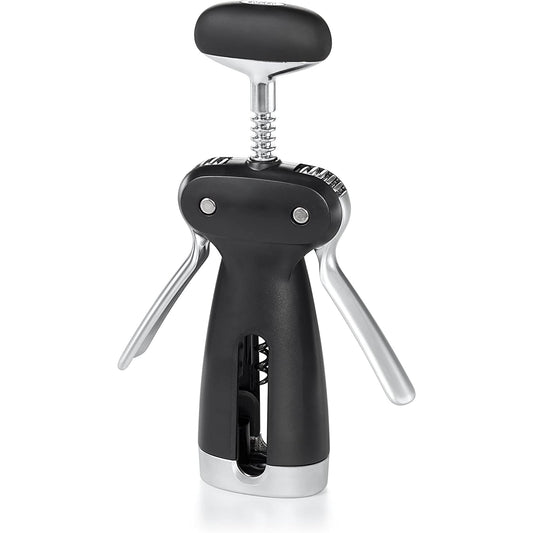 Non Stick Steel Corkscrew with Removable Cutter - Black