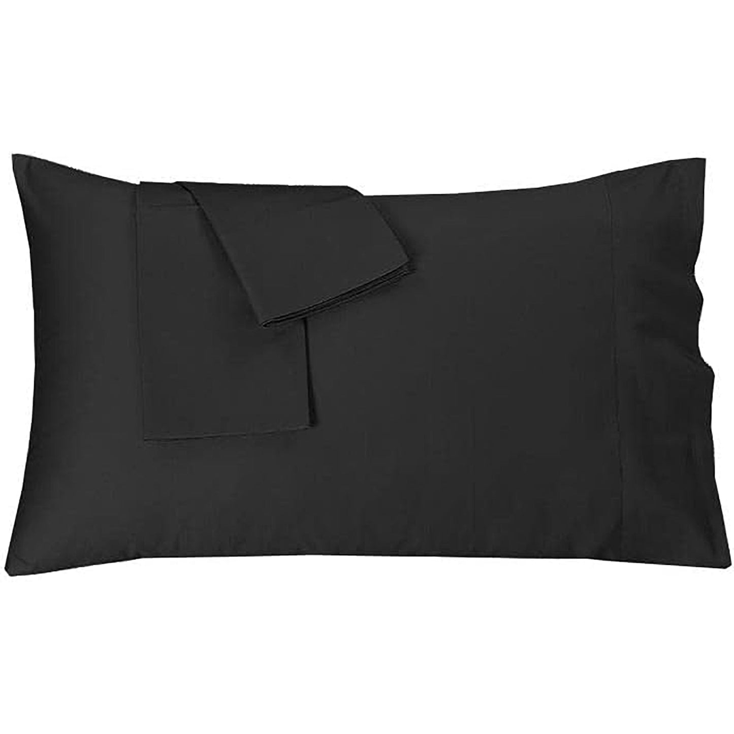 2-Piece 2000 Thread Count Egyptian Quality Microfibre Pillowcase - Black