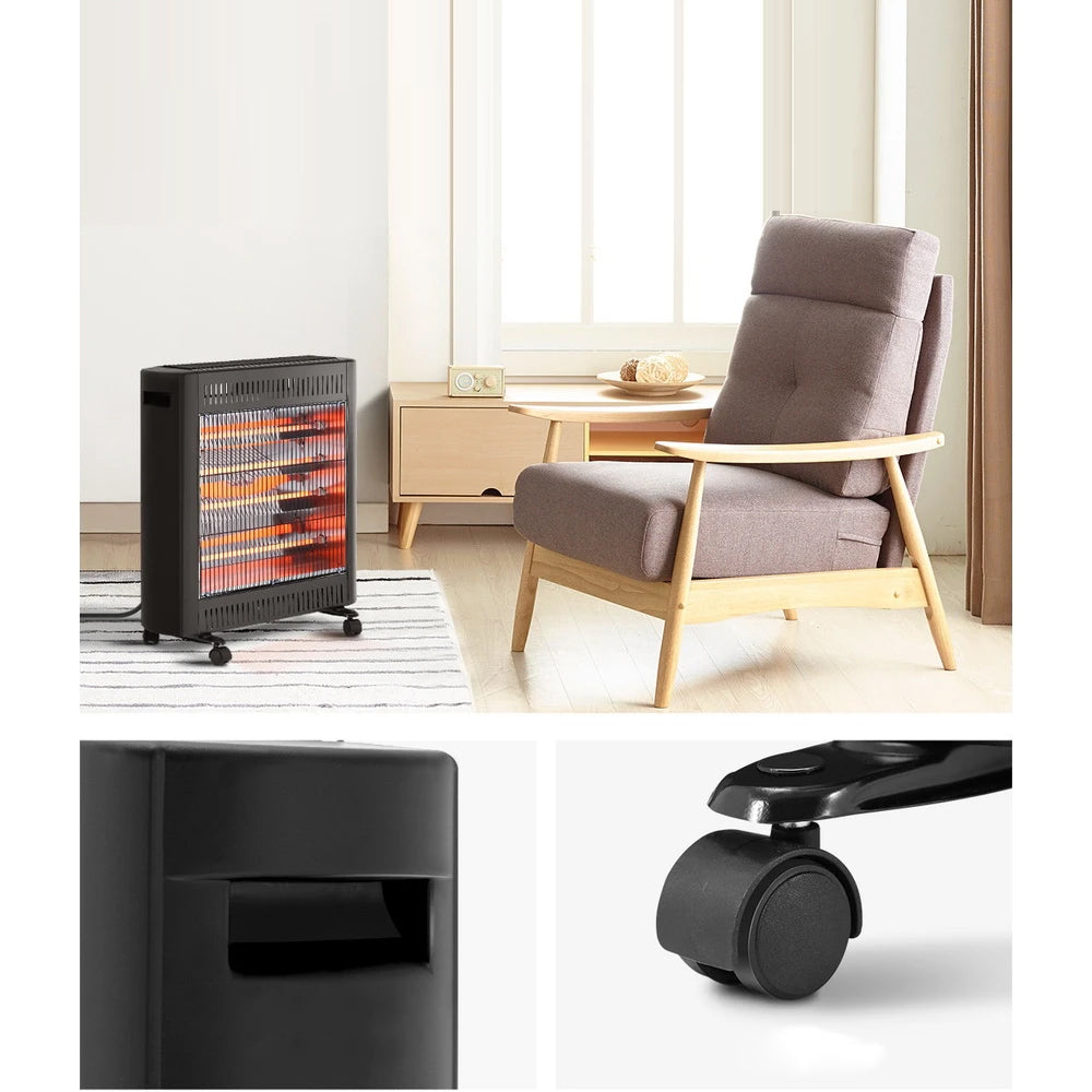 Portable Infrared Radiant Heater 2200W - black