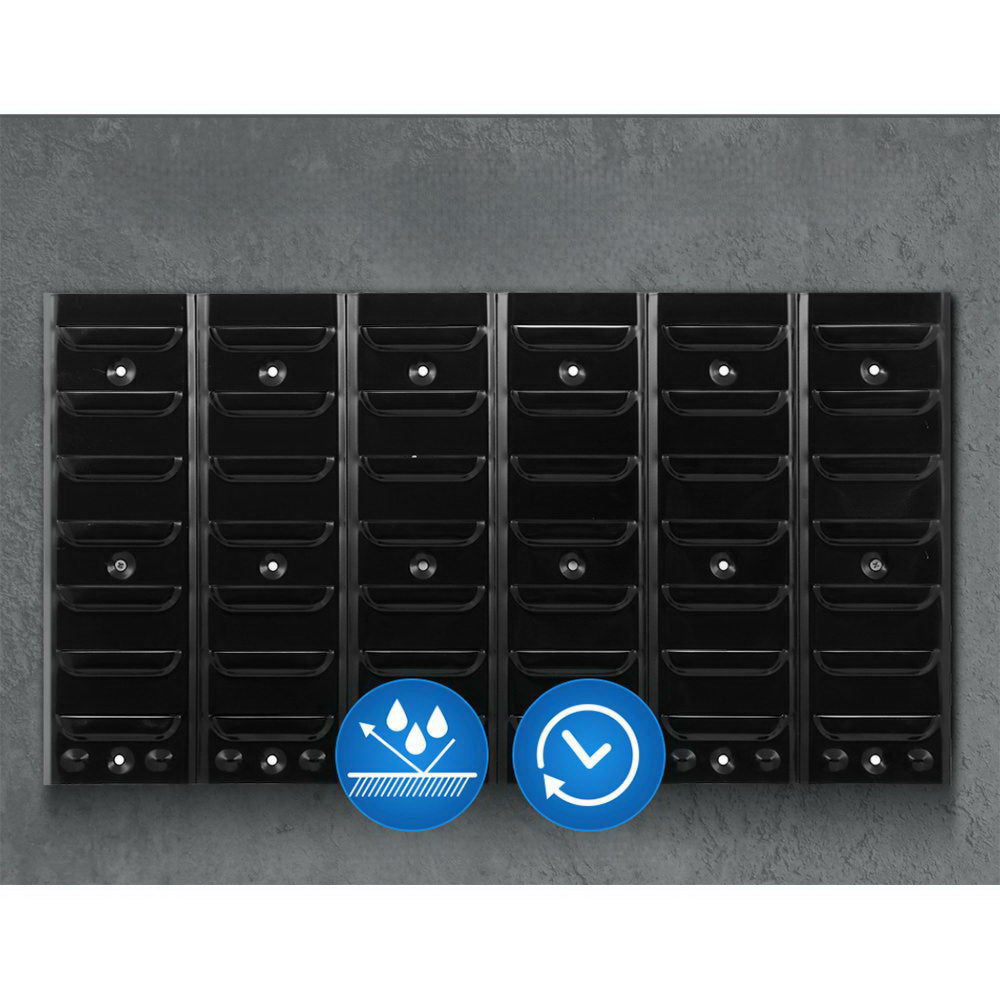 Garage Wall Mounted Rack Storage Tools Organiser Work Bench - 24 Bins