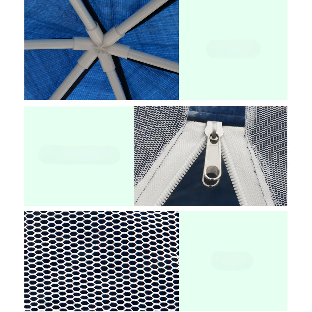 Wedding Gazebo Marquee Party Canopy Camping Tent Navy - 2x2.5m