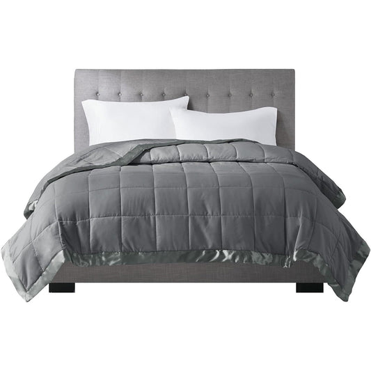 Lightweight Microfibre Down Alternative Blanket - Charcoal