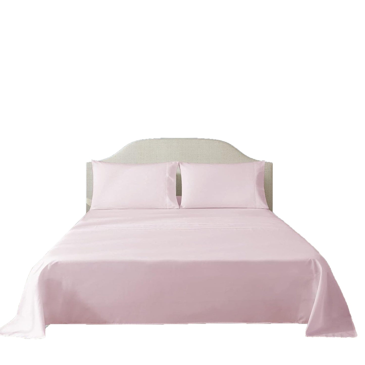 300 Thread Count Sheet Set 50% Cotton 50% Polyester Bed Sheet Set - Light Pink