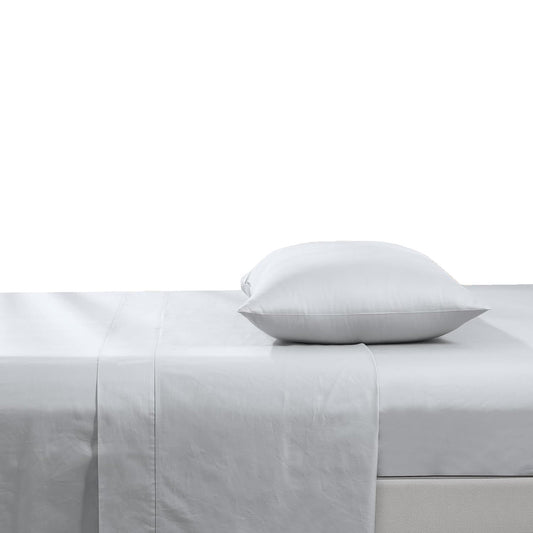 500TC Soft and Luxurious 100% Cool Breathable Cotton Flat Sheet - Silver