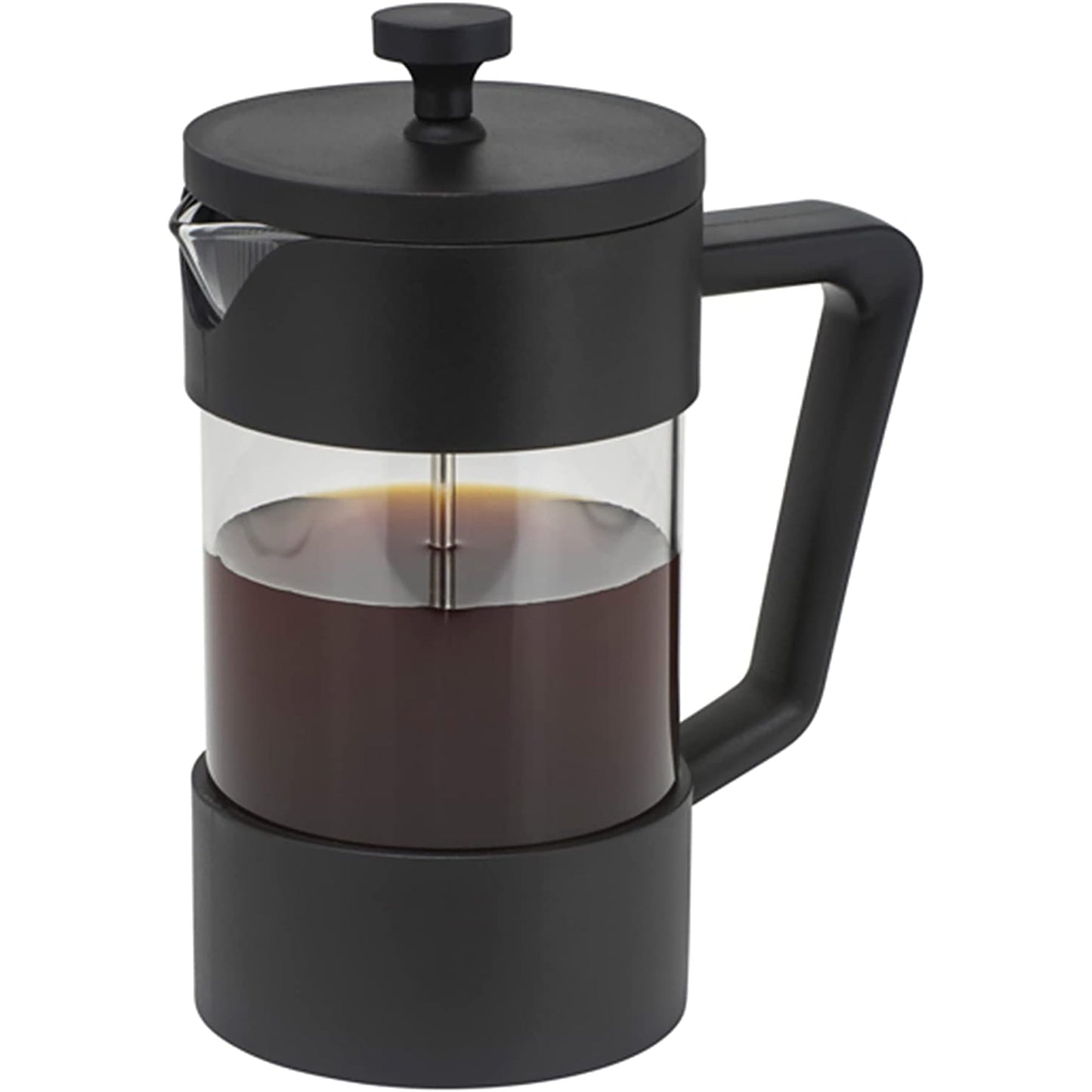 Borosilicate Glass Carafe Coffee Plunger 360 ml 2 Cup - Black