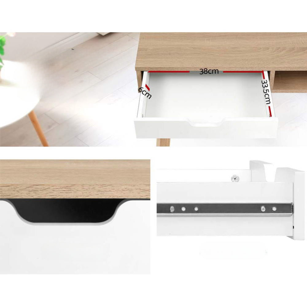 2 Drawer Wood Computer Desk