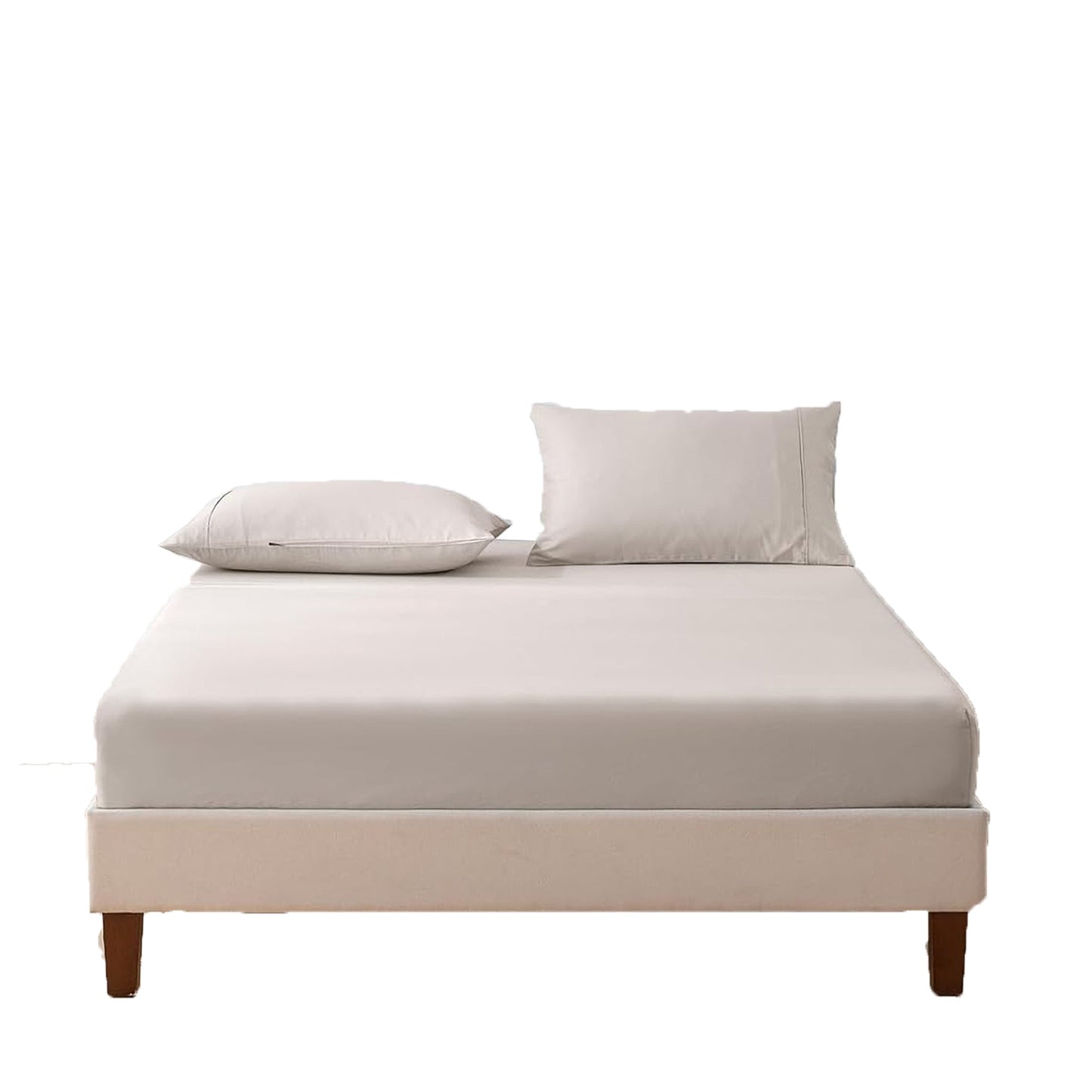 500TC Soft and Luxurious 100% Cool Breathable Cotton Bed Sateen Set - Stone