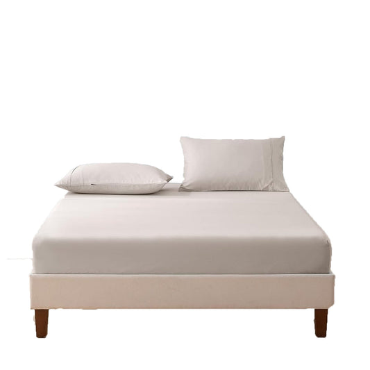 500TC Soft and Luxurious 100% Cool Breathable Cotton Bed Sateen Set - Stone