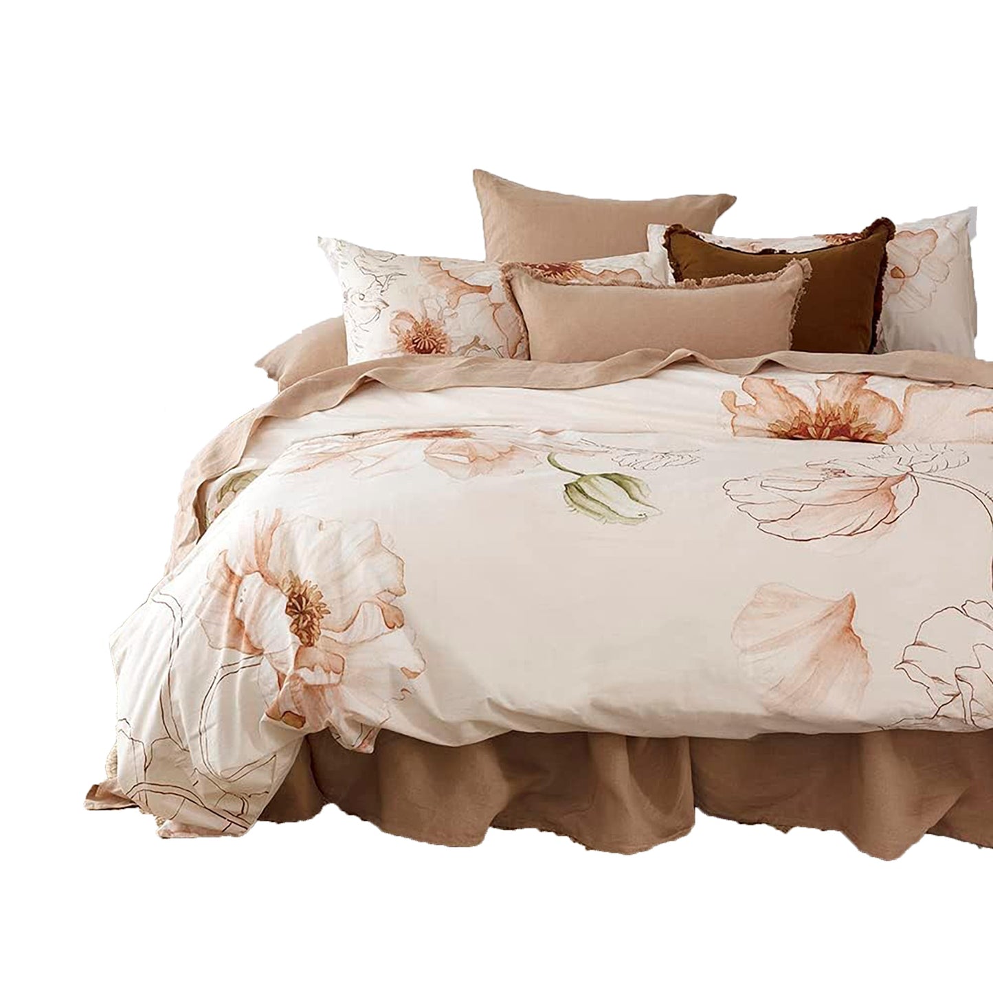 Poppy Cotton Quilt Cover Set - Floral Multicolor