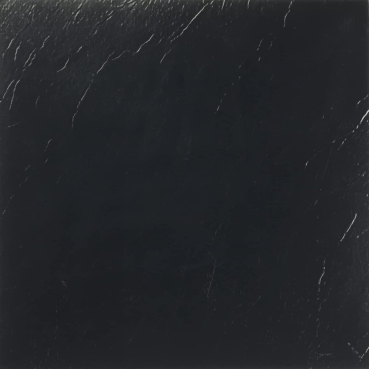 Highly Durable Peel and Stick Vinyl Tile 20 Pcs 12 Inch - Solid Black
