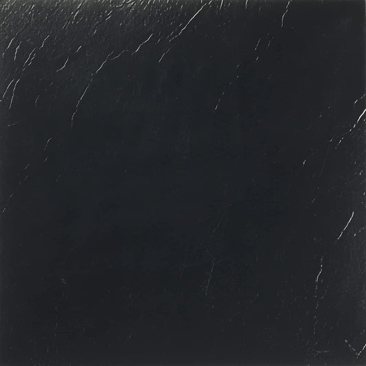 Highly Durable Peel and Stick Vinyl Tile 20 Pcs 12 Inch - Solid Black