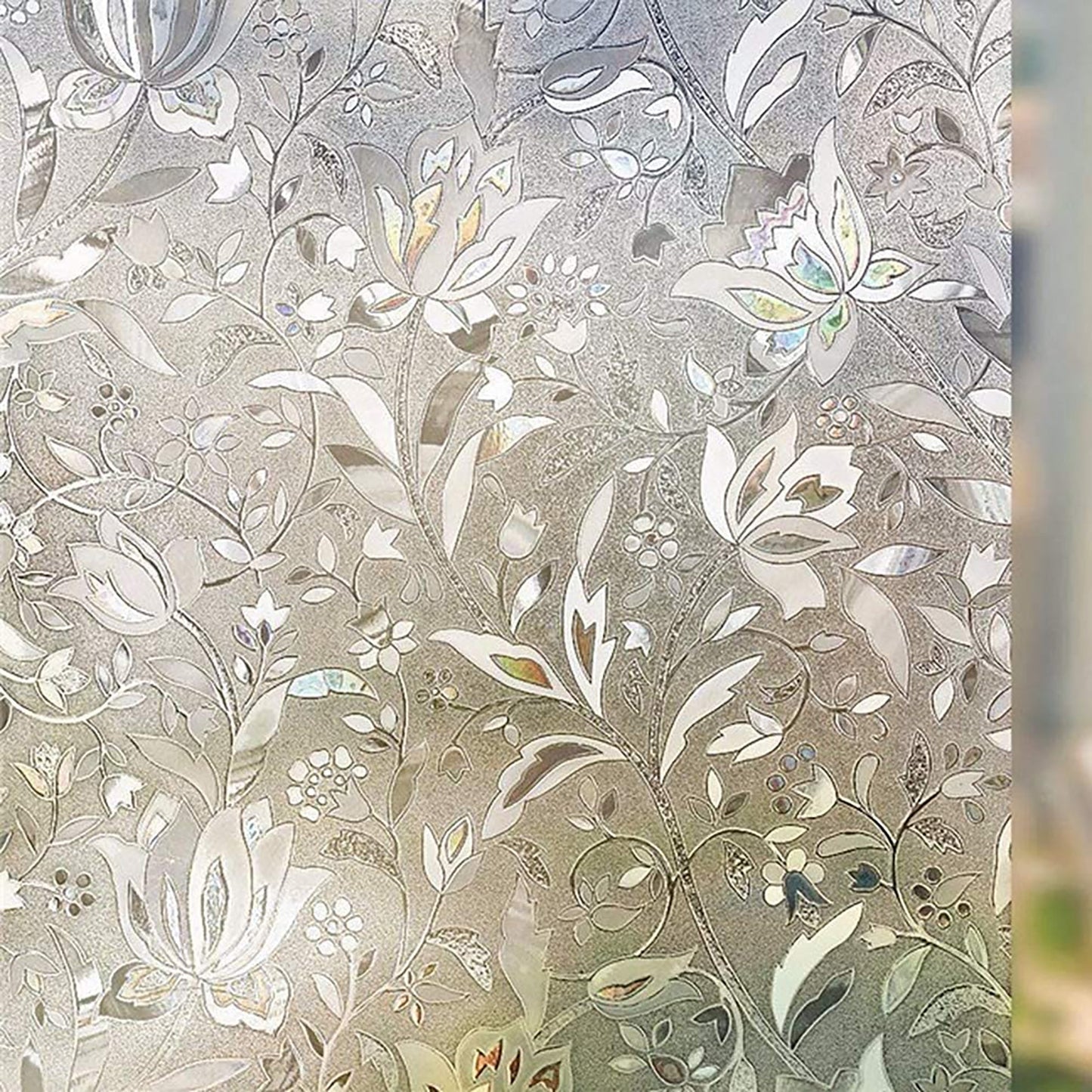Decorative Removable Frosted Window Privacy Film Self Static Cling Anti UV - 45x254 cm