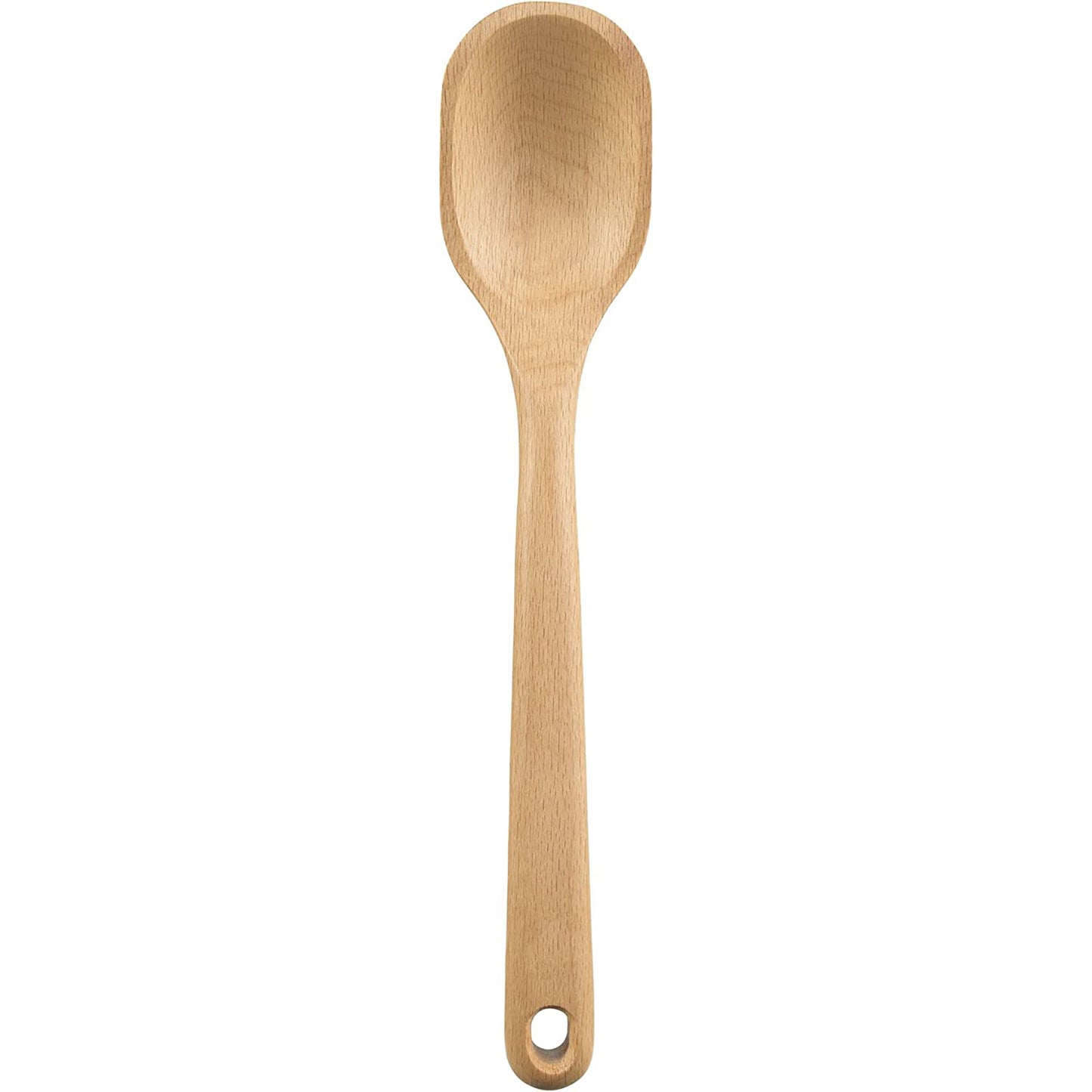 Solid Beechwood Medium Wooden Kitchen Spoon - Brown