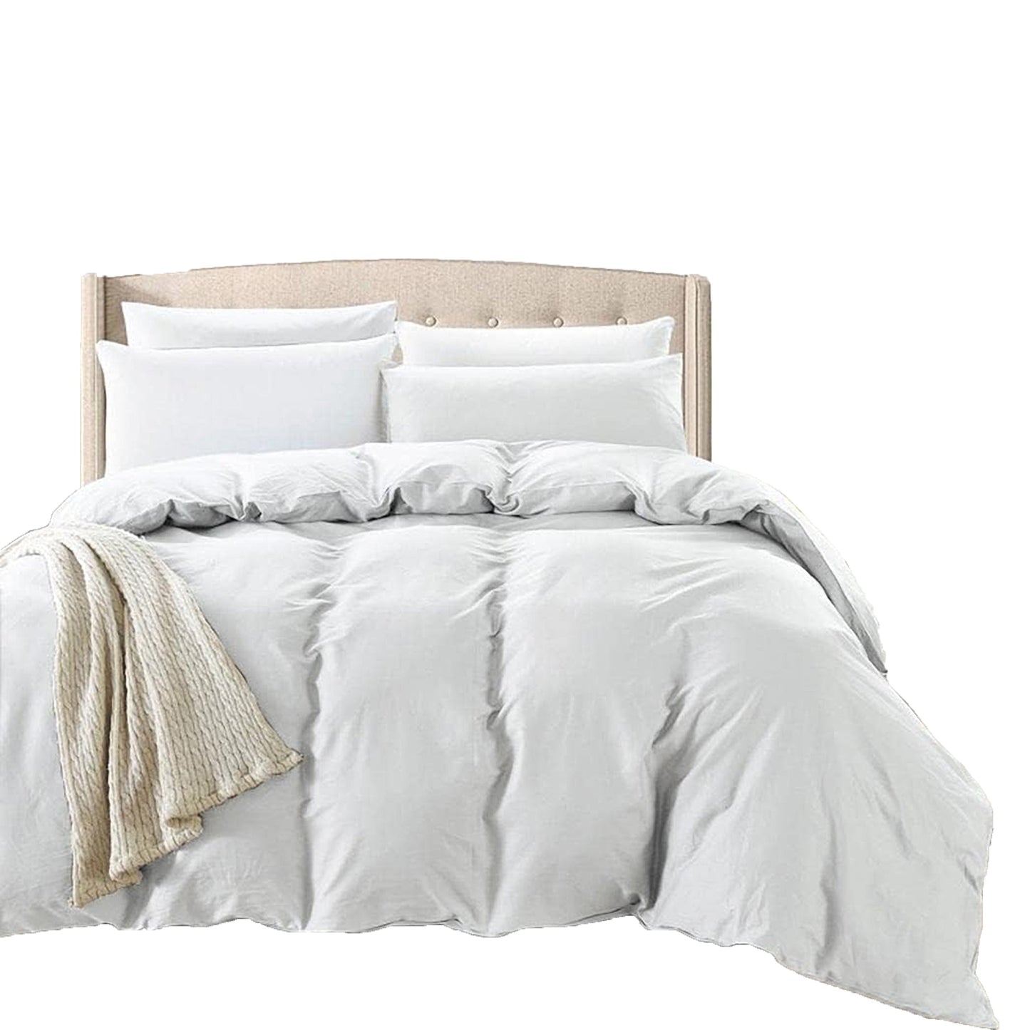 2000 TC Premium Ultra Soft Microfibre Quilt Cover Set - White